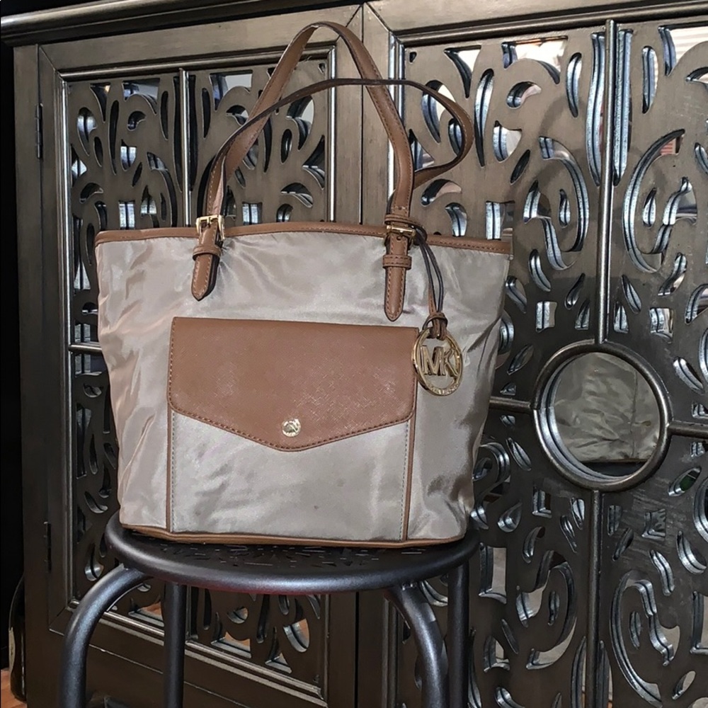 Michael Kors Tan nylon purse